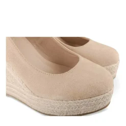 Espadrilles Corde BEIGE Femme Motif Uni Lacets