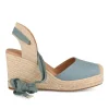 Espadrilles Corde BLEU Femme Motif Uni Lacets