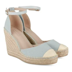 Espadrilles Corde BLEU Femme Motif Uni Boucle