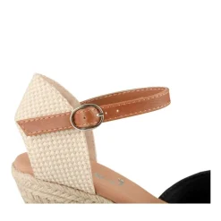 Espadrilles Corde BLEU Femme Motif Uni Boucle