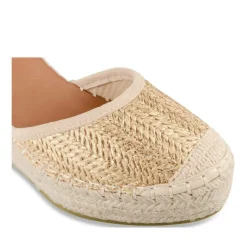 Espadrilles Corde JAUNE Femme Motif Tressé Boucle
