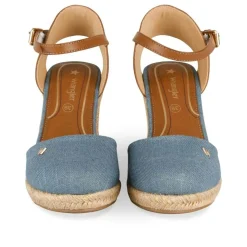Espadrilles Corde JEANS Femme Motif Uni Boucle