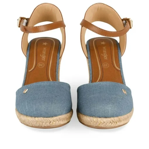 Espadrilles Corde JEANS Femme Motif Uni Boucle