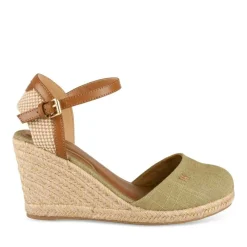 Espadrilles Corde KAKI Femme Motif Uni Boucle