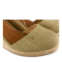 Espadrilles Corde KAKI Femme Motif Uni Boucle