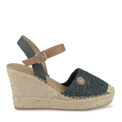 Espadrilles Corde MARINE Femme Motif Animal Boucle