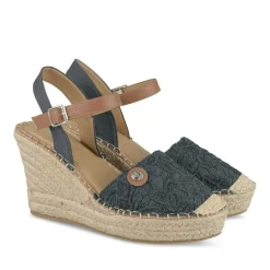Espadrilles Corde MARINE Femme Motif Animal Boucle