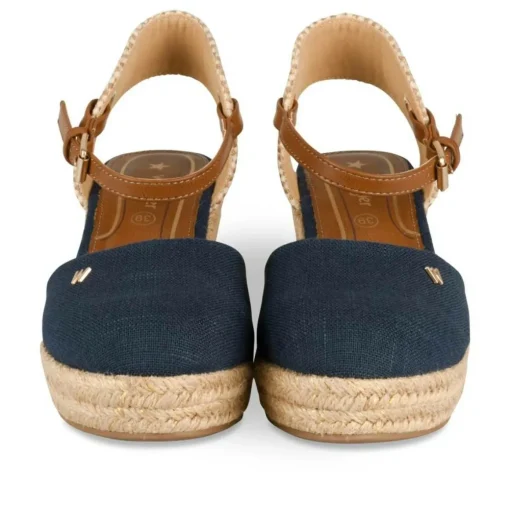Espadrilles Corde MARINE Femme Motif Uni Boucle
