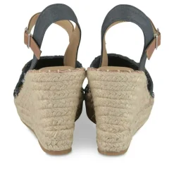 Espadrilles Corde MARINE Femme Motif Animal Boucle