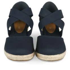 Espadrilles Corde MARINE Femme Motif Uni Elastique