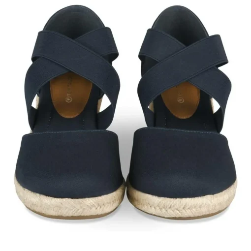 Espadrilles Corde MARINE Femme Motif Uni Elastique
