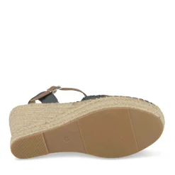 Espadrilles Corde MARINE Femme Motif Animal Boucle