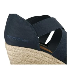 Espadrilles Corde MARINE Femme Motif Uni Elastique
