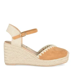 Espadrilles Corde MARRON Femme Motif Uni Boucle