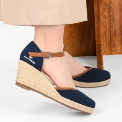 Espadrilles Corde MARRON Femme Motif Uni Boucle