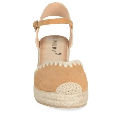 Espadrilles Corde MARRON Femme Motif Uni Boucle