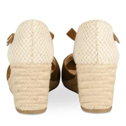 Espadrilles Corde MARRON Femme Motif Uni Boucle