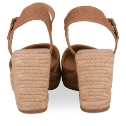 Espadrilles Corde MARRON Femme Motif Uni A Enfiler