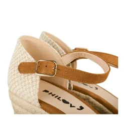 Espadrilles Corde MARRON Femme Motif Uni Boucle