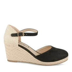 Espadrilles Corde NOIR Femme Motif Uni Boucle