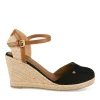 Espadrilles Corde NOIR Femme Motif Uni Boucle