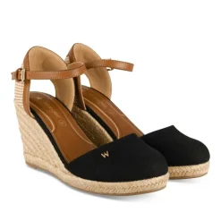Espadrilles Corde NOIR Femme Motif Uni Boucle
