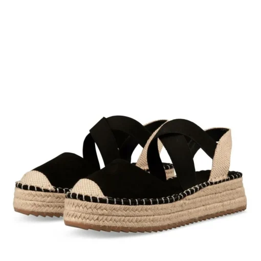 Espadrilles Corde NOIR Femme A Enfiler
