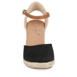 Espadrilles Corde NOIR Femme Motif Uni Boucle