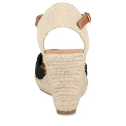Espadrilles Corde NOIR Femme Motif Uni Boucle