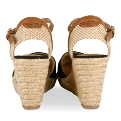 Espadrilles Corde NOIR Femme Motif Uni Boucle