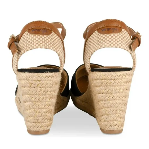 Espadrilles Corde NOIR Femme Motif Uni Boucle