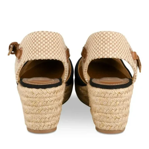 Espadrilles Corde NOIR Femme Motif Uni Boucle