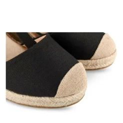Espadrilles Corde NOIR Femme Motif Uni Boucle