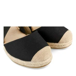 Espadrilles Corde NOIR Femme Motif Uni A Enfiler