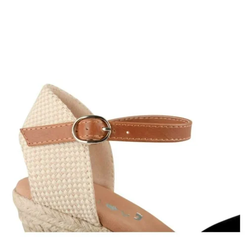 Espadrilles Corde NOIR Femme Motif Uni Boucle