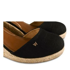Espadrilles Corde NOIR Femme Motif Uni Boucle