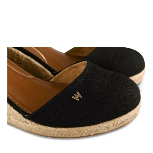 Espadrilles Corde NOIR Femme Motif Uni Boucle