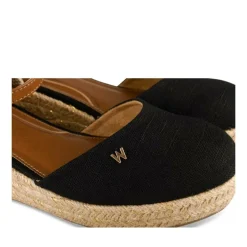 Espadrilles Corde NOIR Femme Motif Uni Boucle