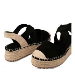 Espadrilles Corde NOIR Femme A Enfiler