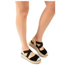 Espadrilles Corde NOIR Femme A Enfiler