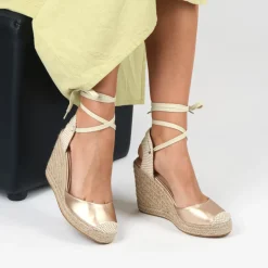 Espadrilles Corde OR Femme Motif Uni Lacets