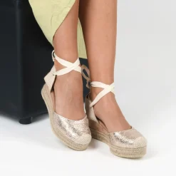 Espadrilles Corde OR Femme Motif Uni Lacets