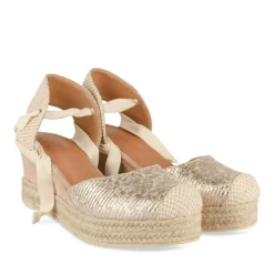 Espadrilles Corde OR Femme Motif Uni Lacets