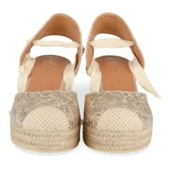 Espadrilles Corde OR Femme Motif Uni Lacets