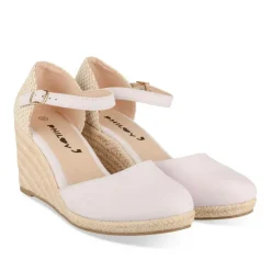 Espadrilles Corde ROSE Femme Motif Uni Boucle
