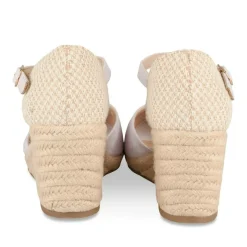 Espadrilles Corde ROSE Femme Motif Uni Boucle