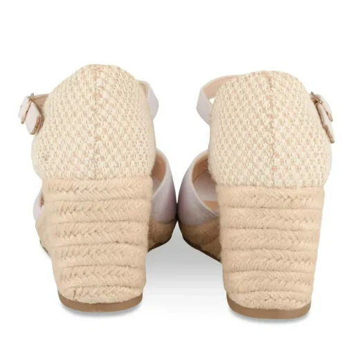 Espadrilles Corde ROSE Femme Motif Uni Boucle