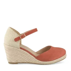 Espadrilles Corde ROUGE Femme Motif Uni Boucle