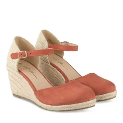 Espadrilles Corde ROUGE Femme Motif Uni Boucle