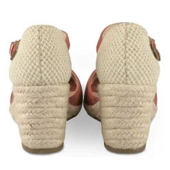 Espadrilles Corde ROUGE Femme Motif Uni Boucle